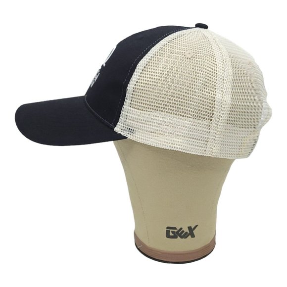 Omega Motion Mesh Strapback Cap Trucker Hat Vitronic Black White - Picture 7 of 12